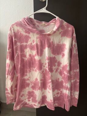 Jane and Delancey Pink Tie Dye 2-Piece Lounge Set - Hoodie (S) & Joggers (M)